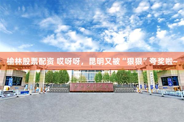 榆林股票配资 哎呀呀，昆明又被“狠狠”夸奖啦~