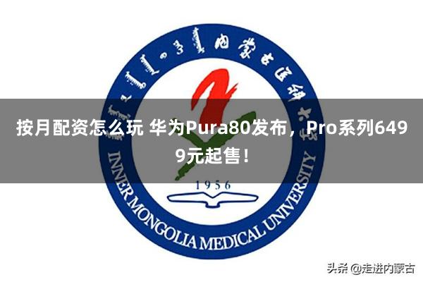 按月配资怎么玩 华为Pura80发布，Pro系列6499元起售！